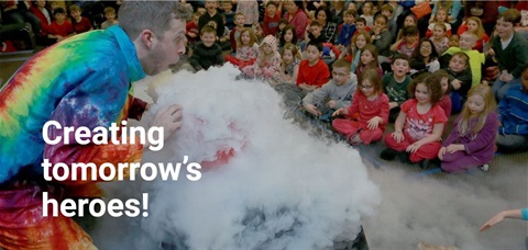 talewise performer creating smoke