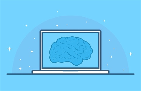 brain in laptop
