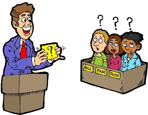clipart of people playing trivia