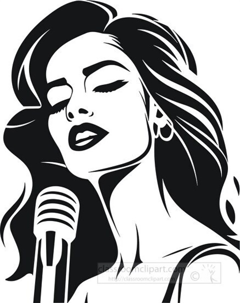 black and white female singer