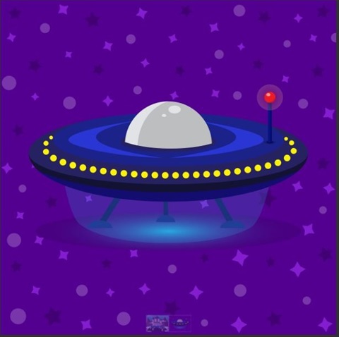 cartoon flying saucer