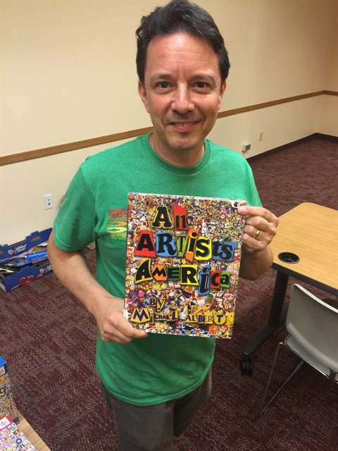 Michael Albert with pop art piece.jpg