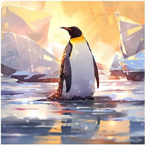 Penguin on an iceberg